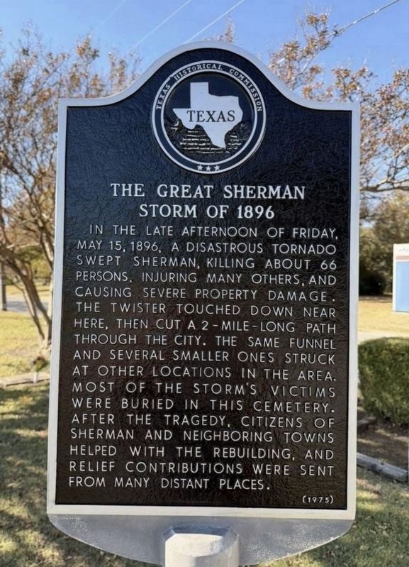 The Great Sherman Storm of 1896 Marker image. Click for full size.