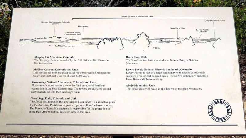Great Sage Plain, Colorado and Utah Marker image. Click for full size.