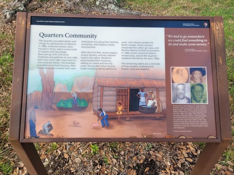 Quarters Community Marker. Click for full size. Quarters Community Marker image. Click for full size.