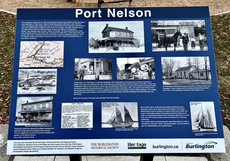 Port Nelson Marker. Click for full size. Port Nelson Marker image. Click for full size.