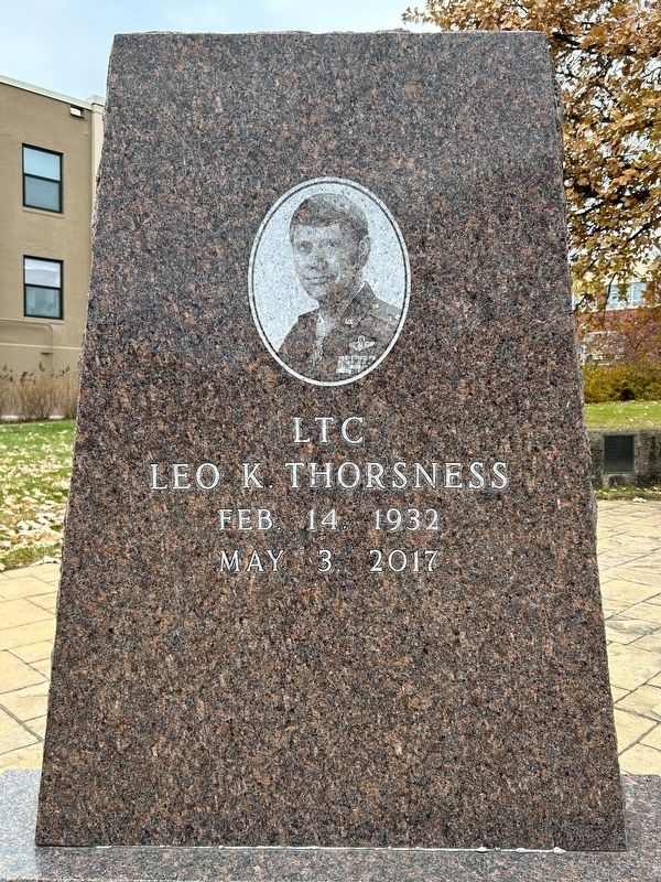 Leo K. Thorsness Marker, Side One image. Click for full size.