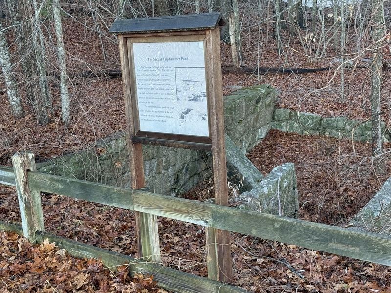 The Mill at Triphammer Pond Marker and Remnants image. Click for full size.