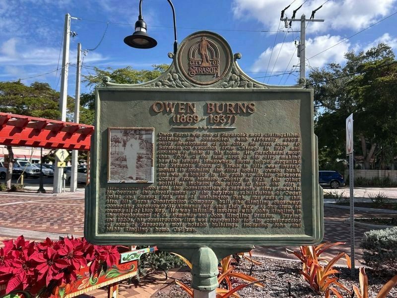 Owen Burns (1869-1937) side of the marker image. Click for full size.