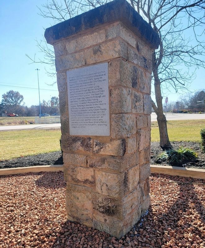 View of the marker while looking Southeast image. Click for full size.