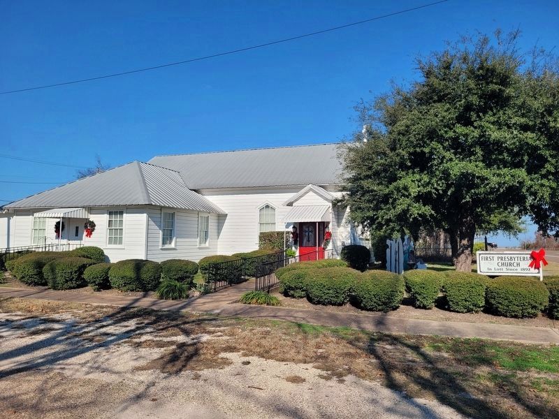 The side view of the First Presbyterian Church of Lott image. Click for full size.