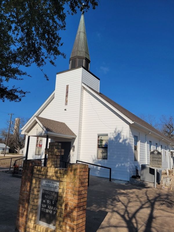 Sacred Heart Catholic Church and Marker image. Click for full size.