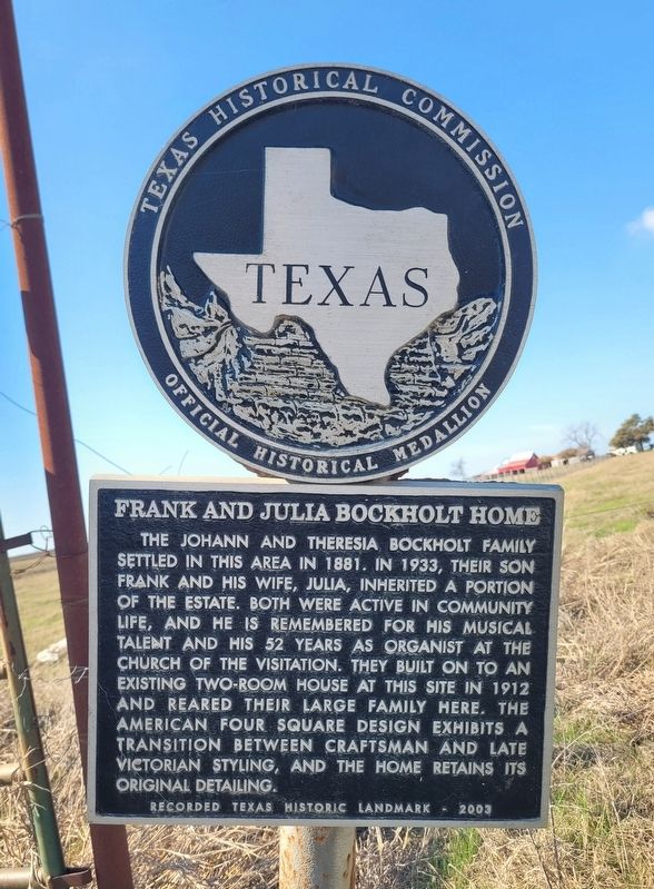 Frank and Julia Bockholt Home Marker image. Click for full size.