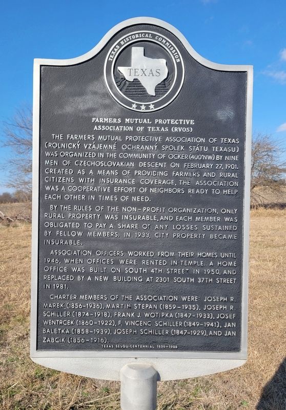 Farmers Mutual Protective Association of Texas (RVOS) Marker image. Click for full size.