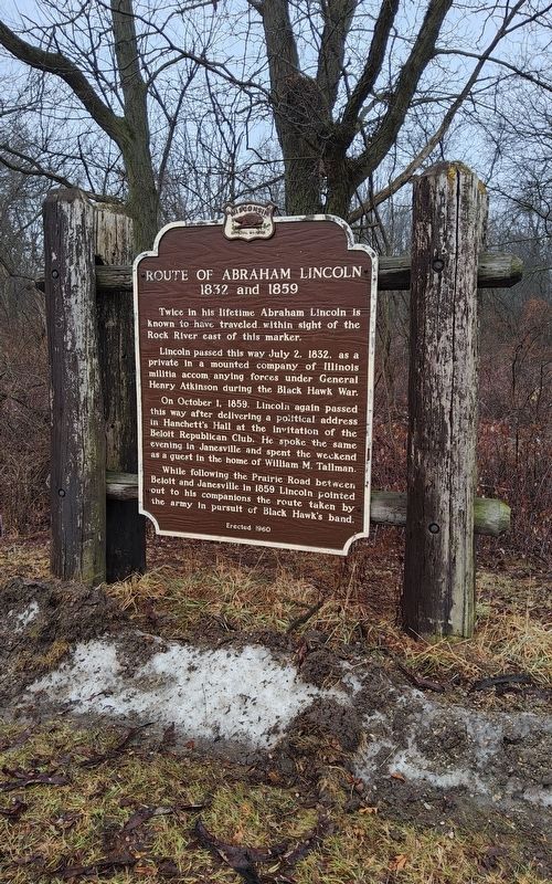 Route of Abraham Lincoln Marker image. Click for full size.