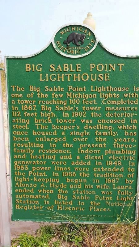 Big Sable Point Lighthouse Marker Reverse image. Click for full size.