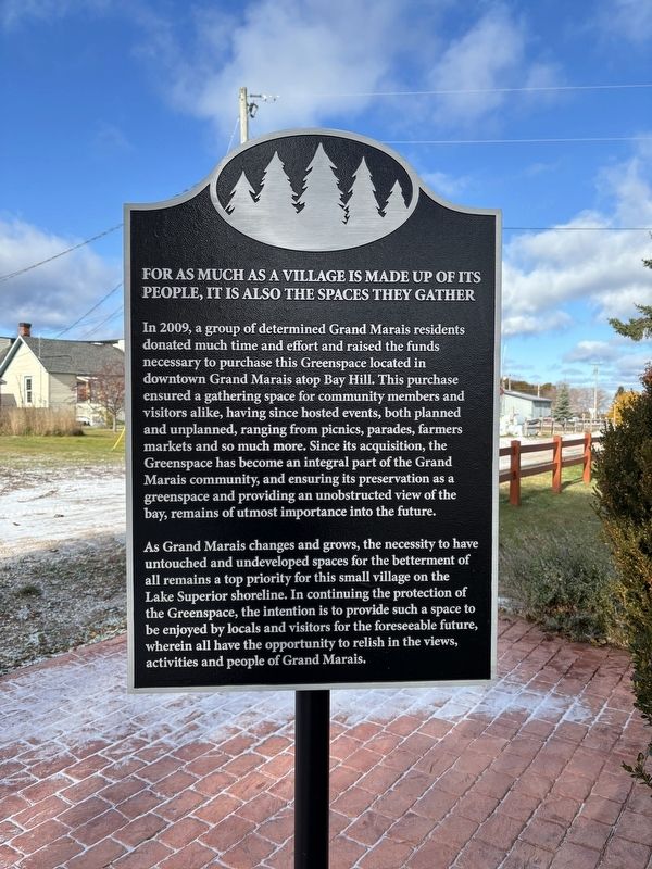 Grand Marais Greenspace Marker image. Click for full size.