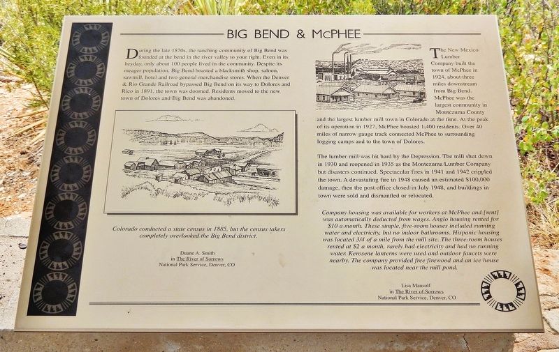 Big Bend & McPhee Marker image. Click for full size.