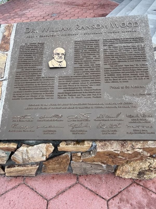 Dr. William Ranson Wood Marker image. Click for full size.