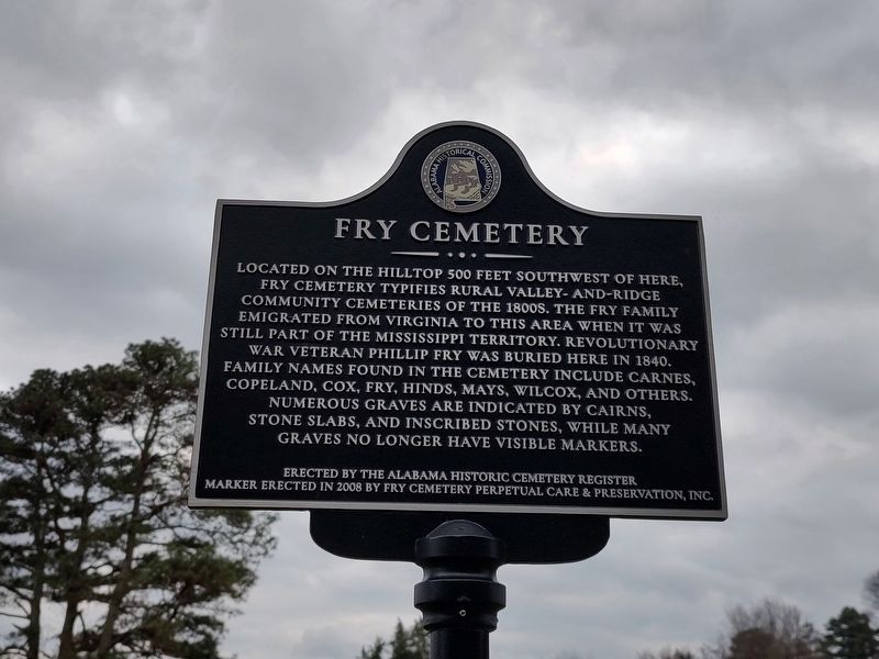 Fry Cemetery Marker image. Click for full size.