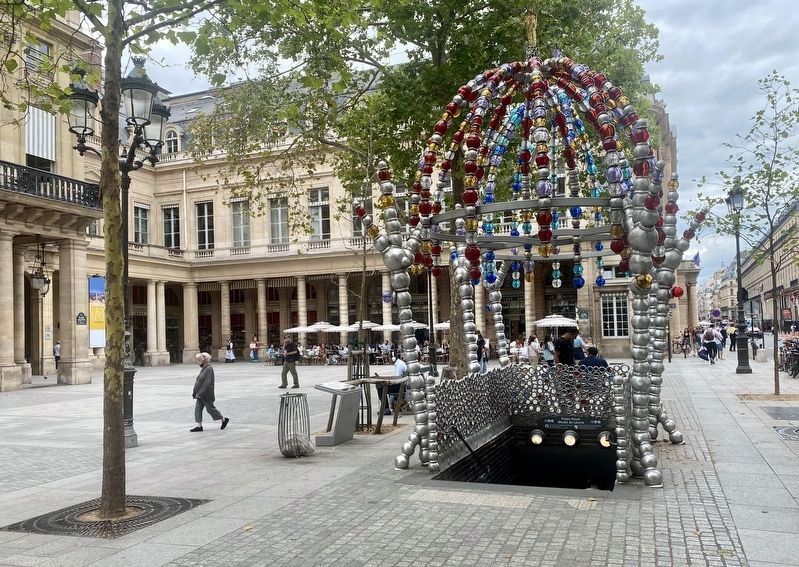 The Palais-Royal and its Neighborhood Marker - wide view image. Click for full size.