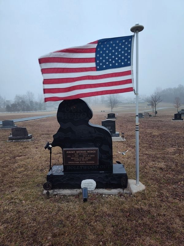 In the Rushsylvania Cemetery, Sgt. Jeremy Michael Hodge Grave image. Click for full size.