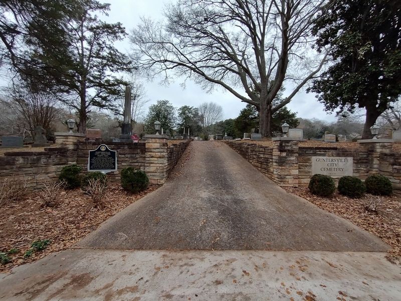 Guntersville City Cemetery & Marker image. Click for full size.