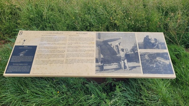 La piste d'aviation B-11 / The B-11 airfield Marker image. Click for full size.
