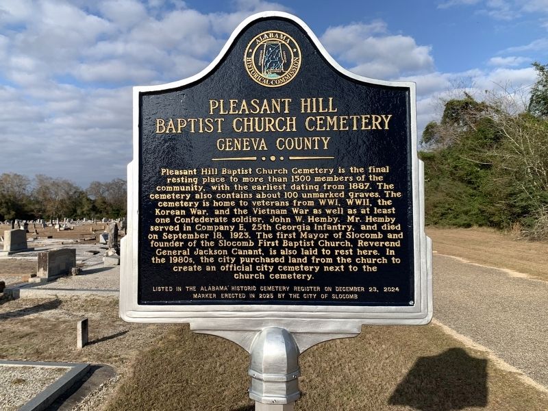 Pleasant Hill Baptist Church Cemetery Marker image. Click for full size.
