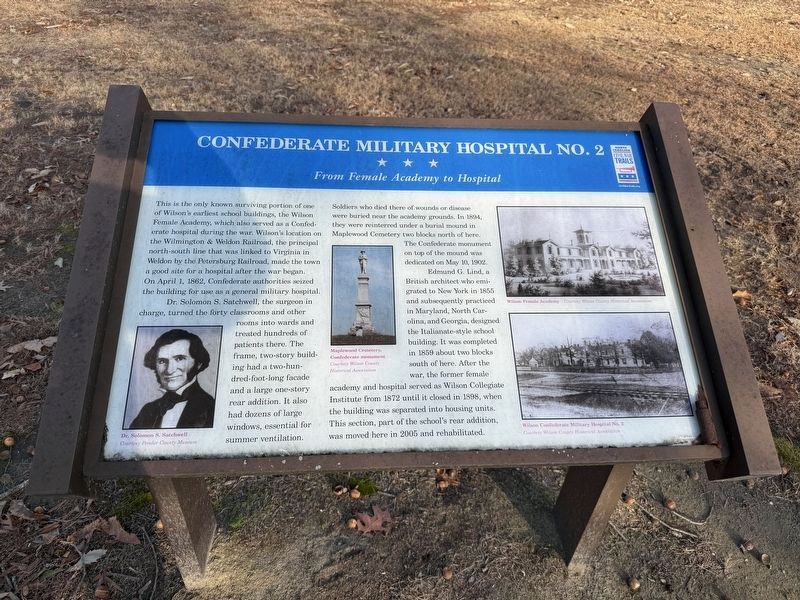 Confederate Military Hospital No. 2 Marker. Click for full size. Confederate Military Hospital No. 2 Marker image. Click for full size.
