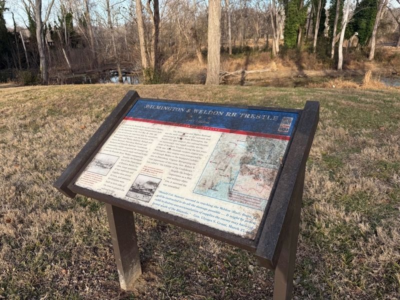 Wilmington & Weldon RR Trestle Marker image. Click for full size.