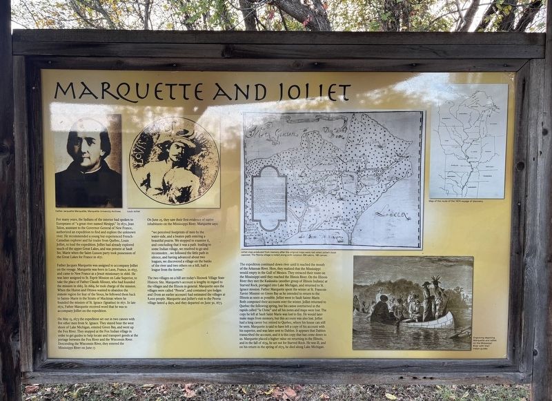 Marquette and Joliet Marker image. Click for full size.
