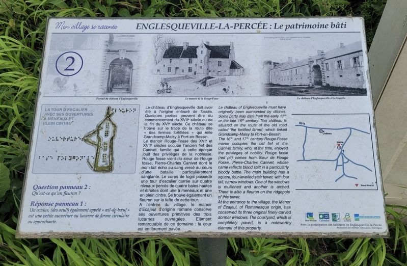 Le patrimoine b�ti / The built heritage Marker image. Click for full size.