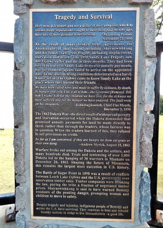 Tragedy and Survival Marker image. Click for full size.