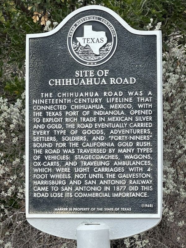 Site of Chihuahua Road Marker. Click for full size. Site of Chihuahua Road Marker image. Click for full size.