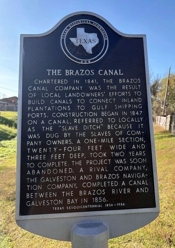 The Brazos Canal Marker image. Click for full size.