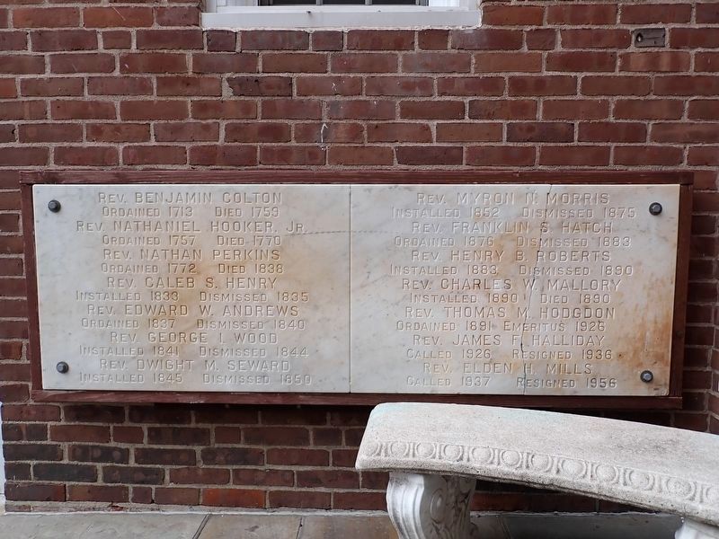 The Reverends of First Church West Hartford Marker image. Click for full size.