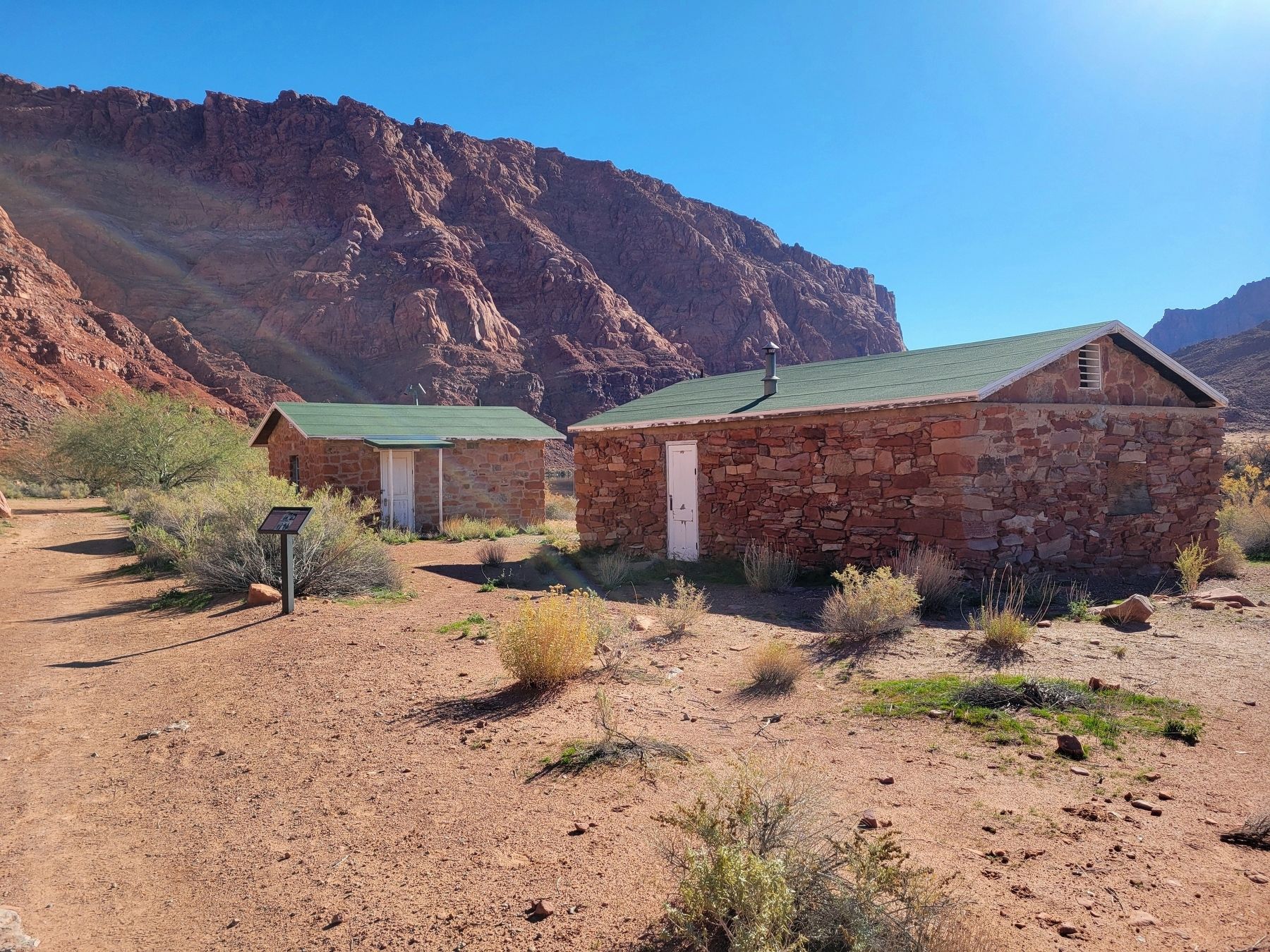 USGS Guesthouse/Spencer Bunkhouse Marker. Click for full size. USGS Guesthouse/Spencer Bunkhouse Marker image. Click for full size.