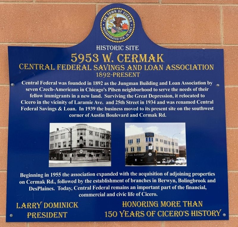 5953 W. Cermak Marker. Click for full size. 5953 W. Cermak Marker image. Click for full size.
