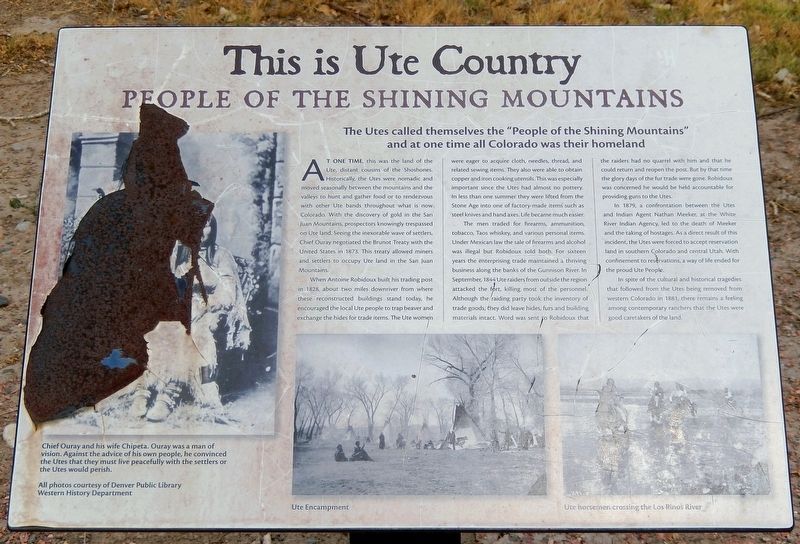 This is Ute Country Marker. Click for full size. This is Ute Country Marker image. Click for full size.