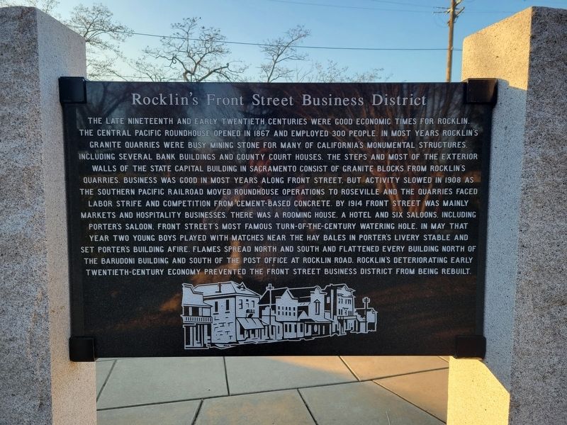 Rocklin's Front Street Business District Marker image. Click for full size.