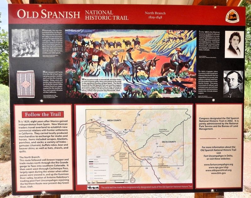 Old Spanish National Historic Trail Marker image. Click for full size.