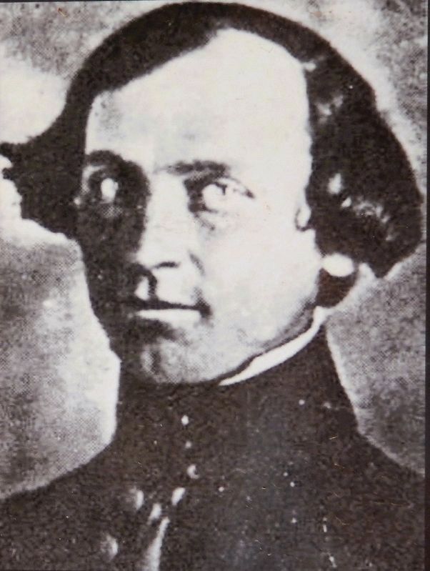 Marker detail: Captain John Gunnison image. Click for full size.