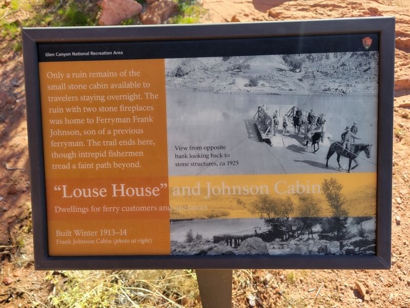 "Louse House" and Johnson Cabin Marker image. Click for full size.