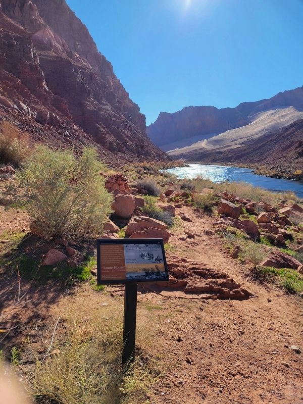"Louse House" and Johnson Cabin Marker image. Click for full size.