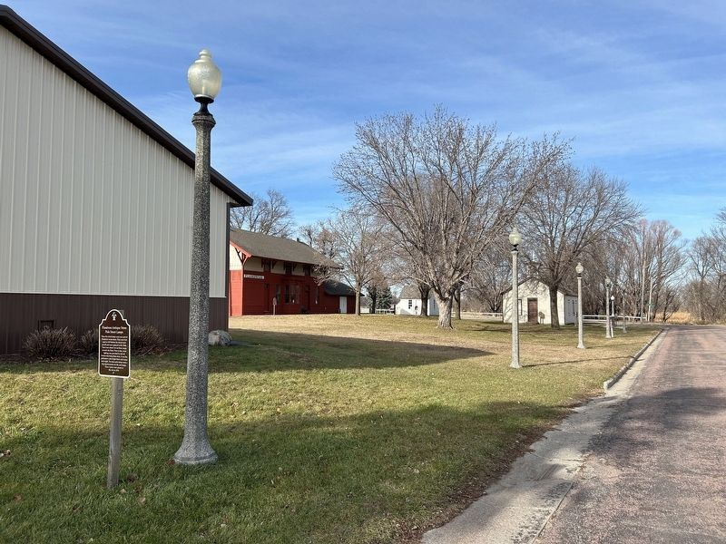 Flandreau Antique Stone Pole Street Lamps & Marker. Click for full size. Flandreau Antique Stone Pole Street Lamps & Marker image. Click for full size.