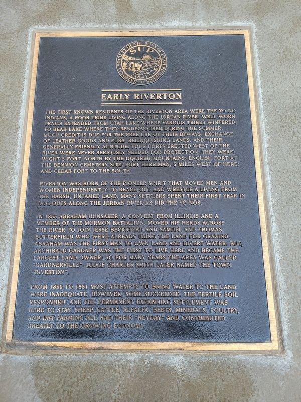Early Riverton Marker image. Click for full size.