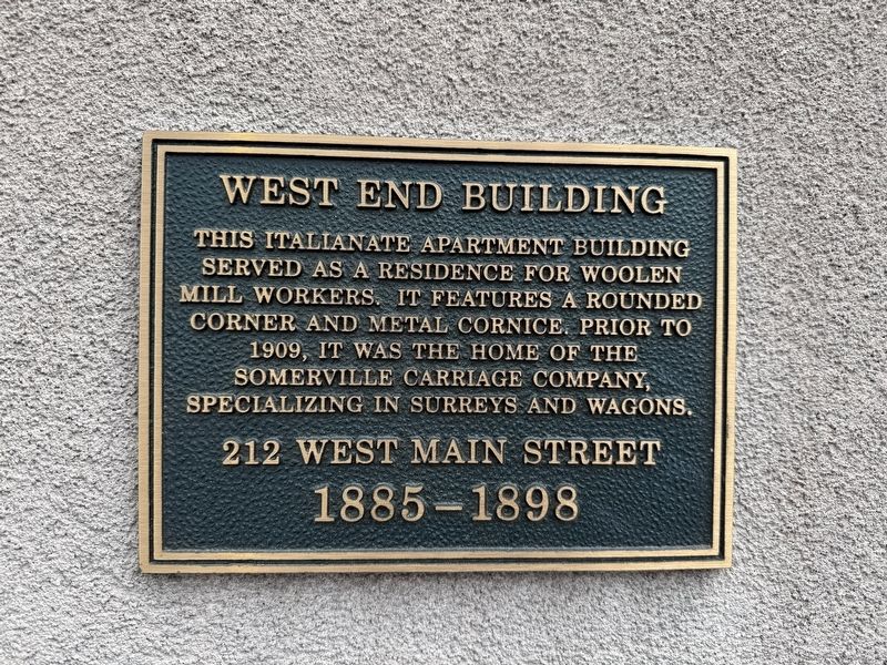 West End Building Marker image. Click for full size.