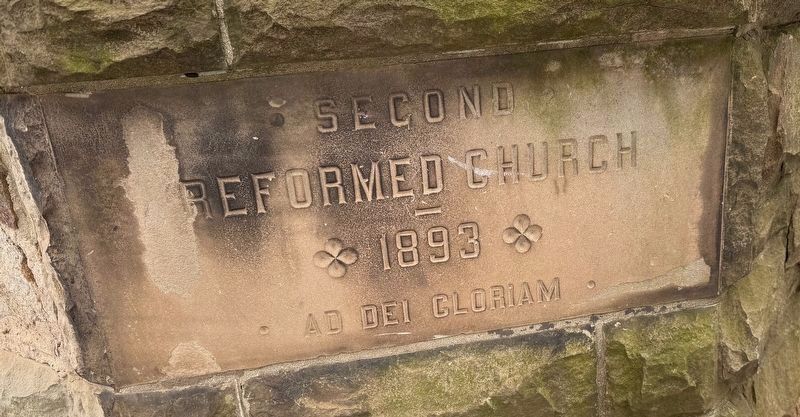 Second Reformed Church Cornerstone. Click for full size. Second Reformed Church Cornerstone image. Click for full size.
