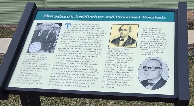 SSharpburg's Architecture and Prominent Residents Marker image. Click for full size.
