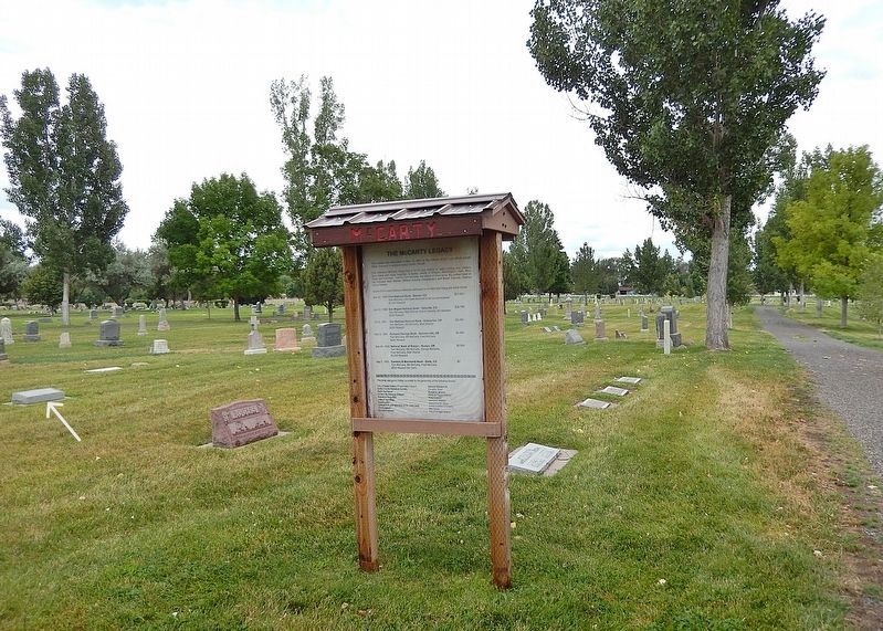 The McCarty Legacy Marker. Click for full size. The McCarty Legacy Marker image. Click for full size.