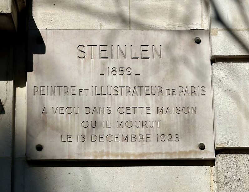 Théophile Steinlen Marker. Click for full size. Théophile Steinlen Marker image. Click for full size.