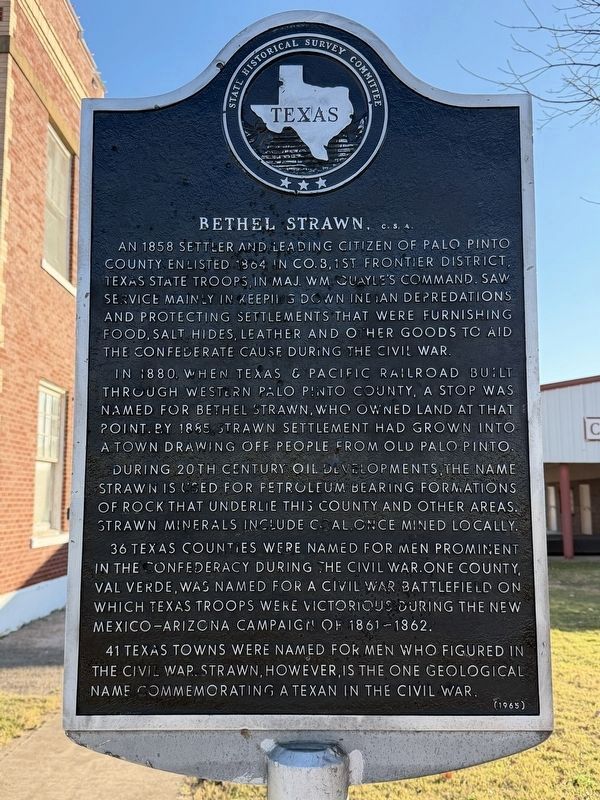 Bethel Strawn, C.S.A. Marker image. Click for full size.