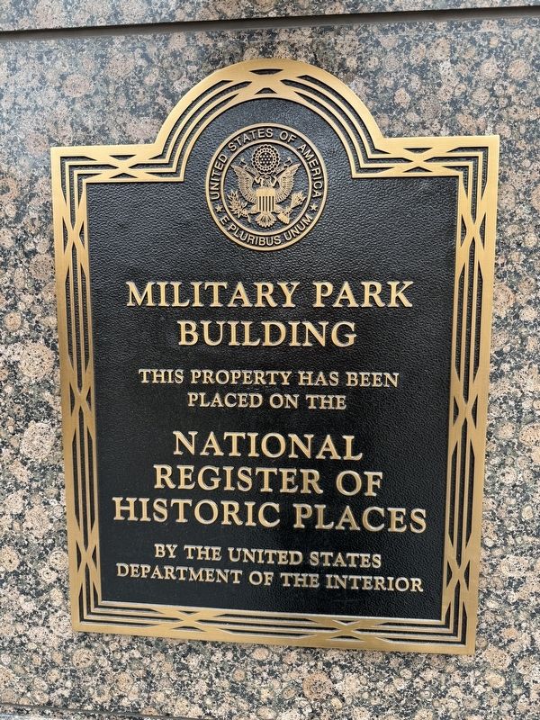 An additional National Register of Historic Places plaque is affixed to the building image. Click for full size.