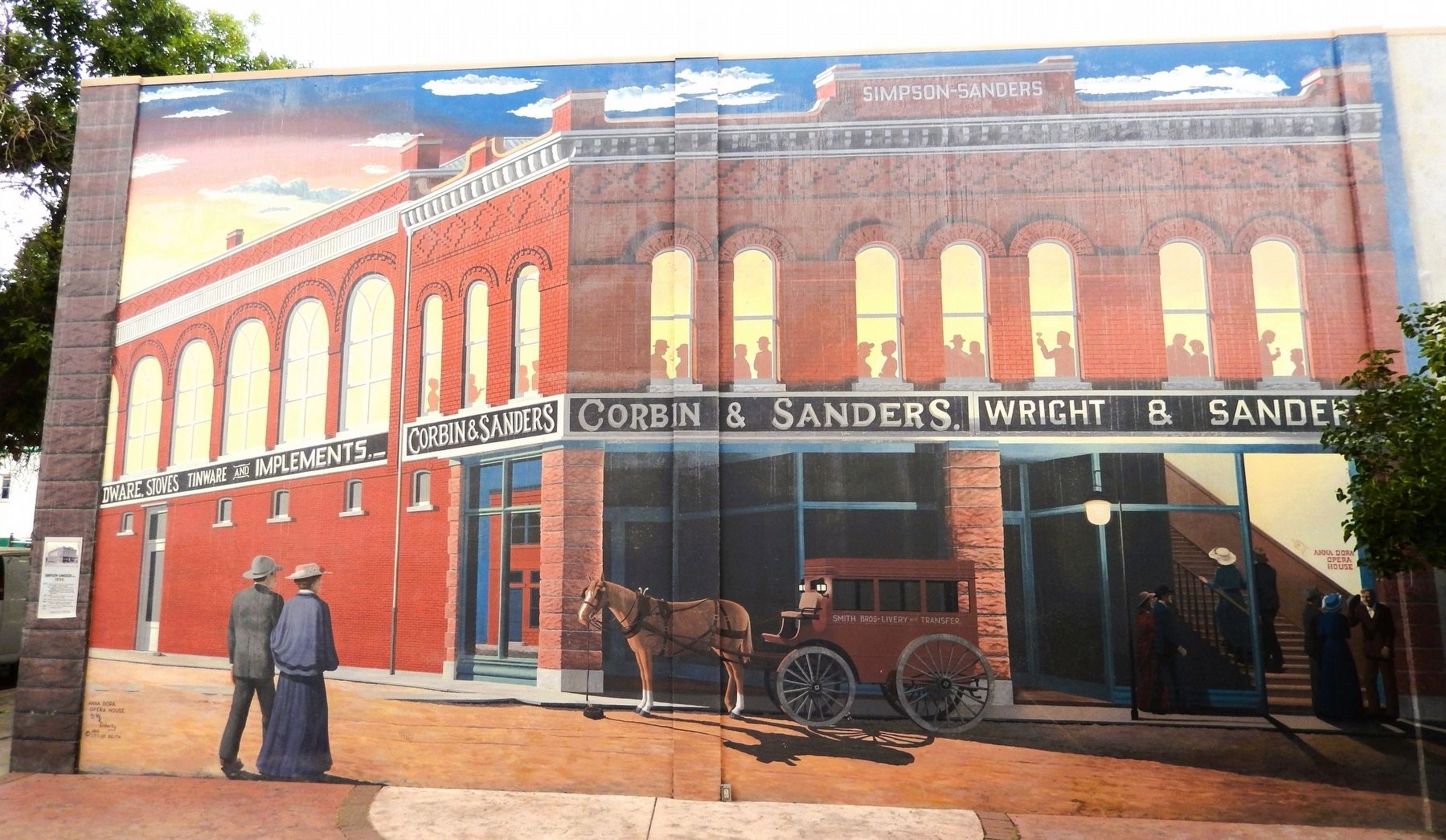 Anna Dora Opera House / Simpson-Sanders Building Mural. Click for full size. Anna Dora Opera House / Simpson-Sanders Building Mural image. Click for full size.