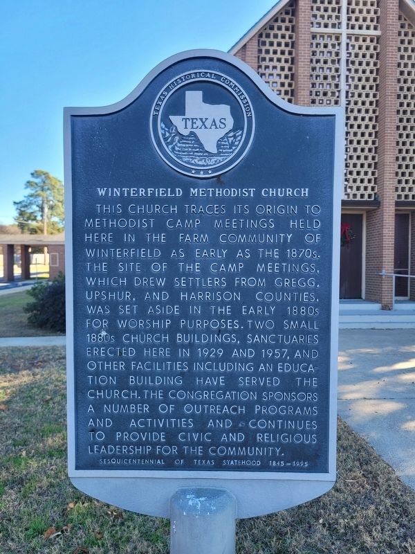 Winterfield Methodist Church Marker. Click for full size. Winterfield Methodist Church Marker image. Click for full size.